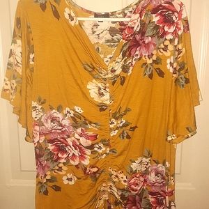 K&C Yellow Floral Top
